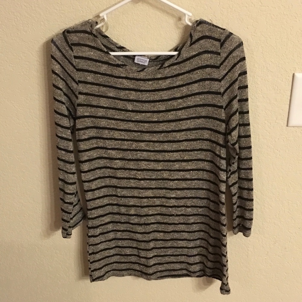Shimmery Gold & Black Long Sleeve top