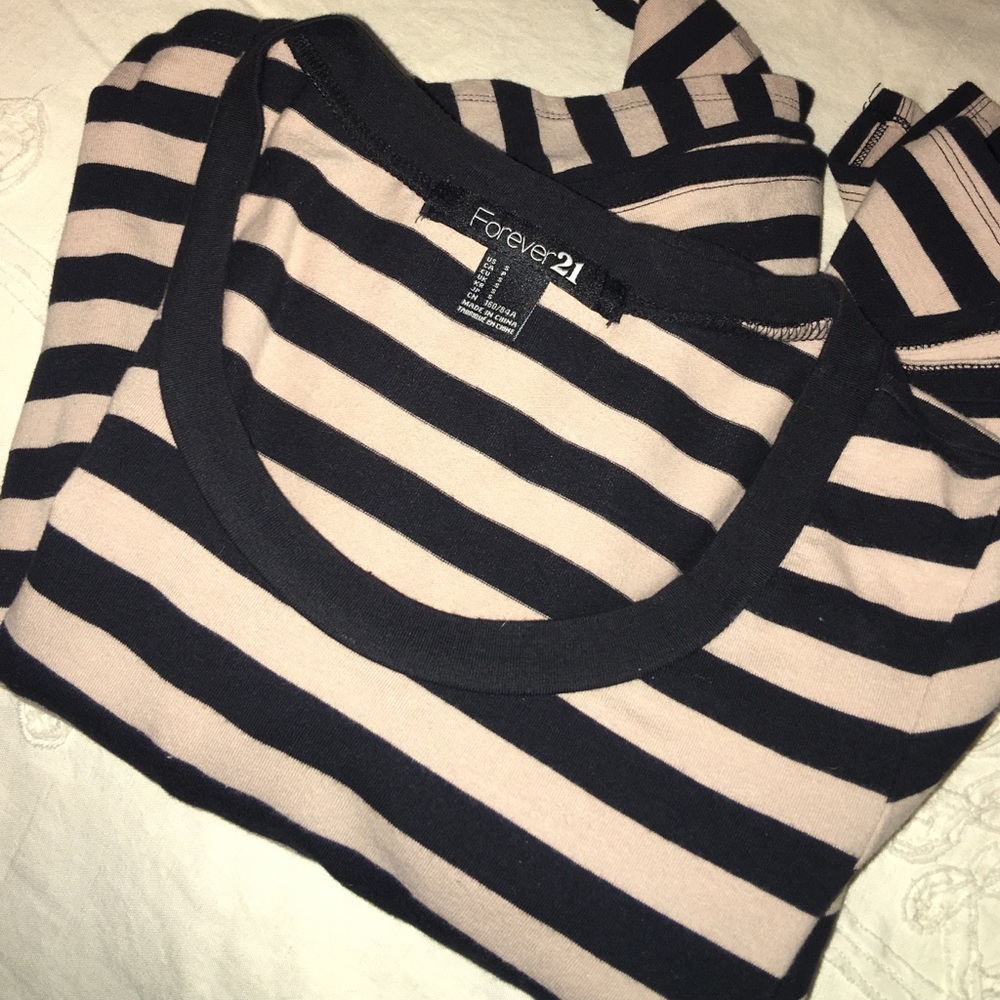 Striped short sleeve asymmetrical jersey dress