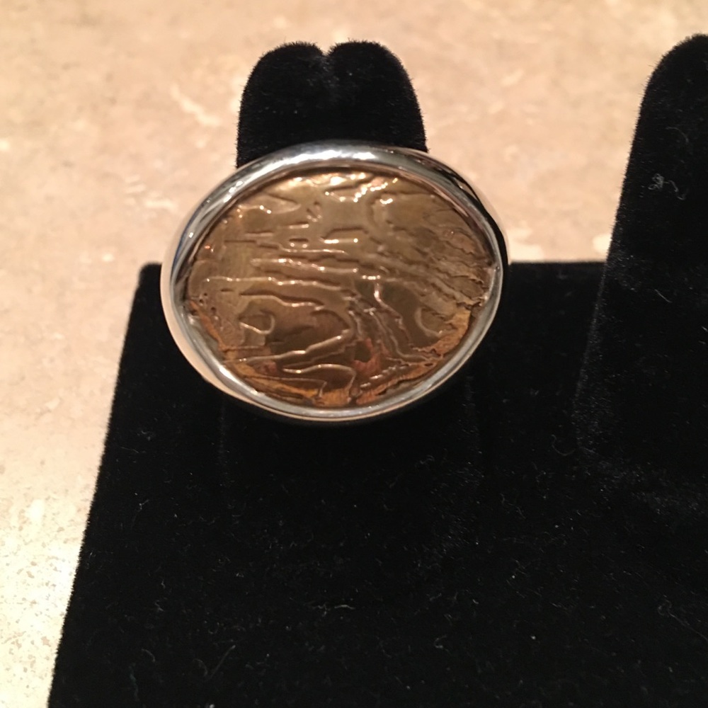 Silpada silver and gold ring