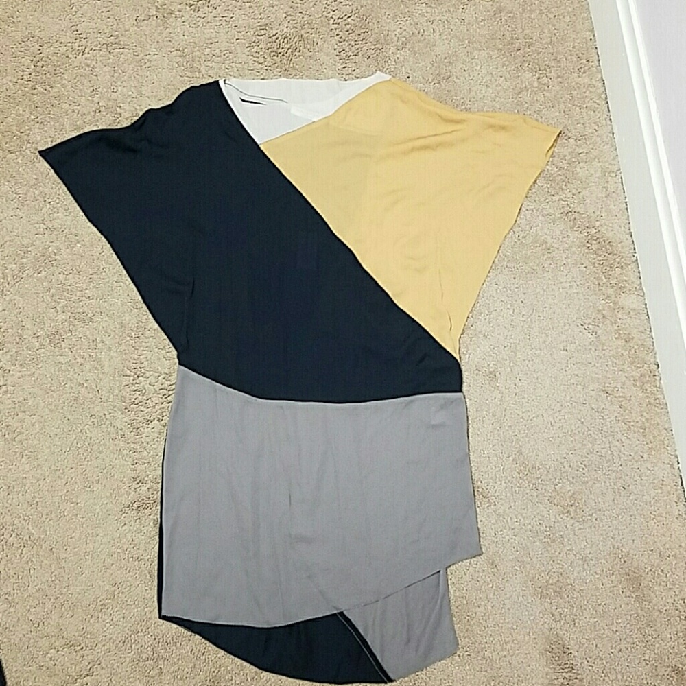 Halston Heritage colorblock sheath dress Sz XS NWT