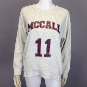 Banana Republic Sunday Hi-Low Velour Sweatshirt S