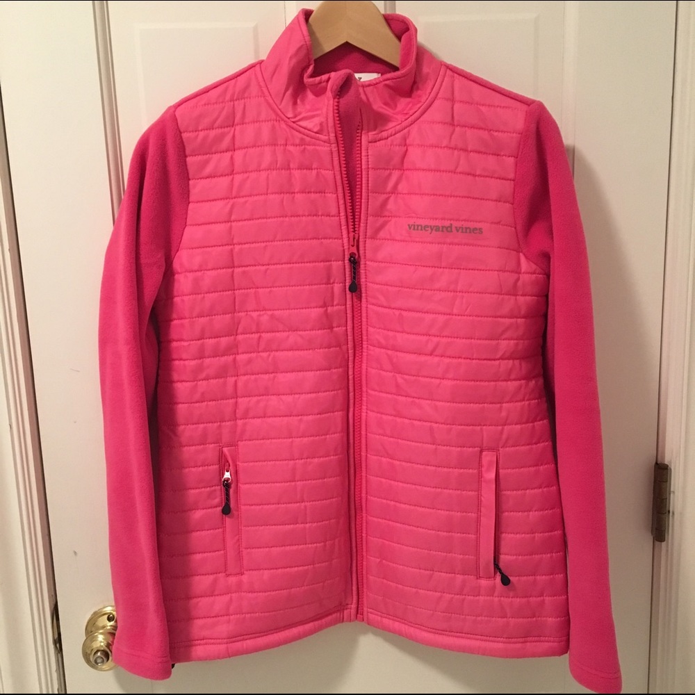 ⚓️Vineyard vines pink fleece jacket