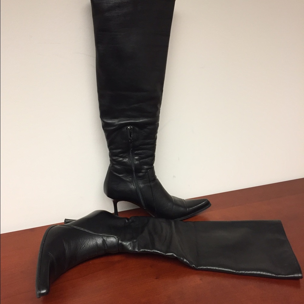 Over the knee leather boots, size 8.5