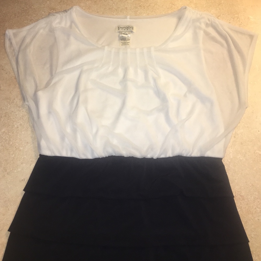 White & Navy Dress