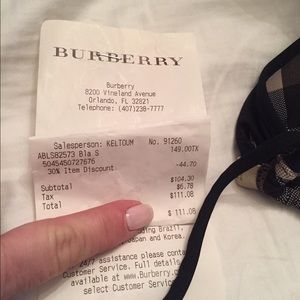 Brand new never worn Burberry Bikini.  Reserved