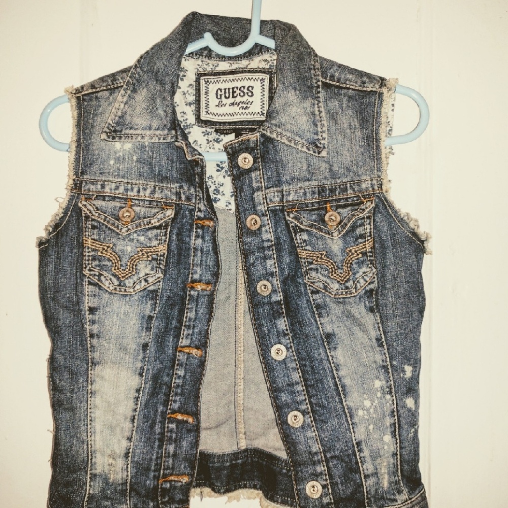 vintage guess jeans denim vest