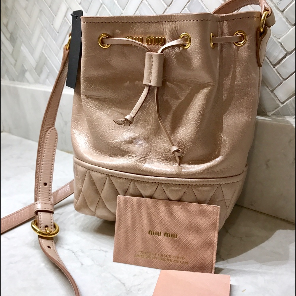SOLD/ New Miu Miu mini bucket bag