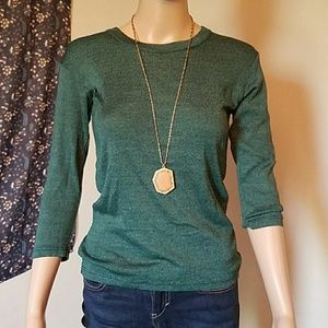 🌌Michael Stars🌌 Shimmer 3/4 Sleeve Crew Neck Tee