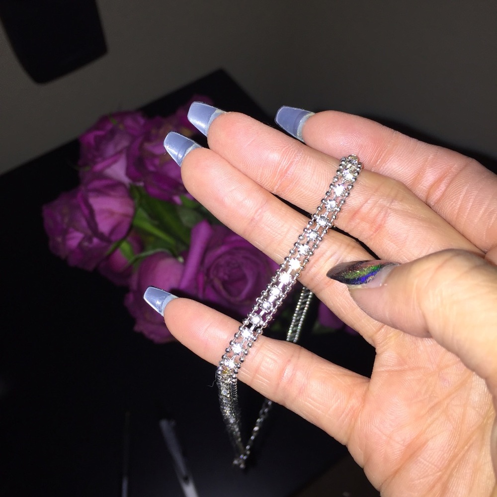 🚫SOLD Rhinestone Choker - Picture 2 of 3