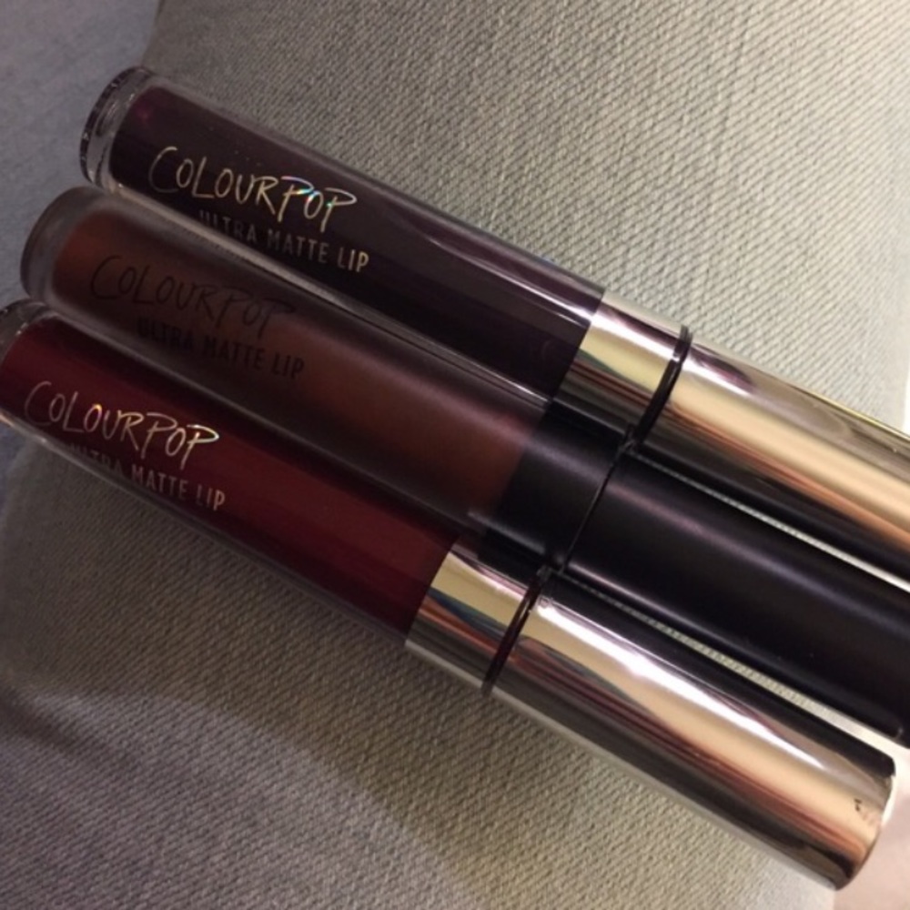 Three colour pop lippies