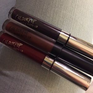 Three colour pop lippies