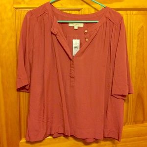 New Dusty Rose LOFT Blouse