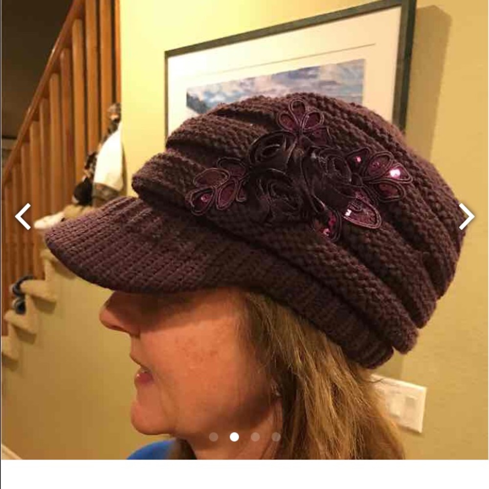 Purple knit hat
