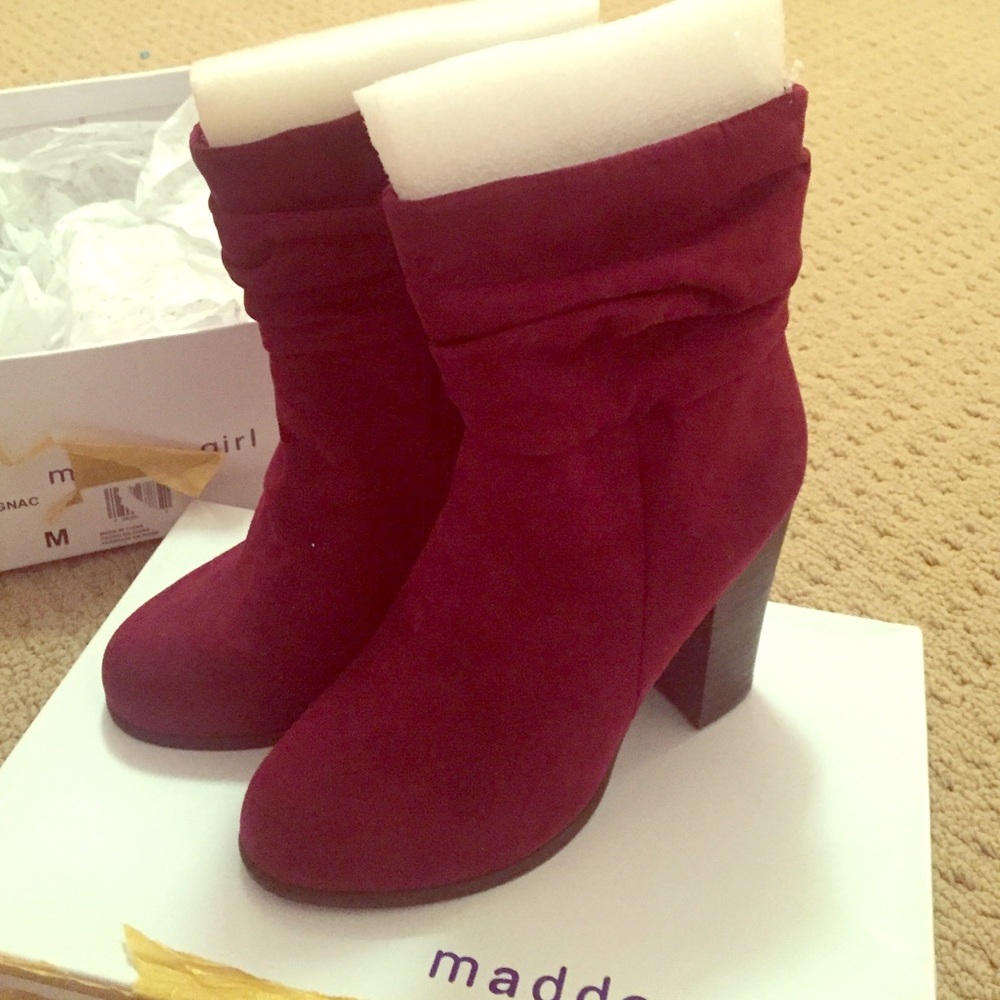 Madden Girl Booties - burgundy