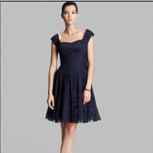 Vera Wang Navy Lace Dress