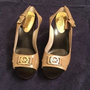 Michael Kors Tan Wedge Heels