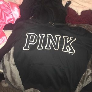 Victoria's Secret Pink black pullover hoodie