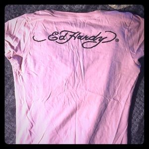Pink Ed hardy tahirt