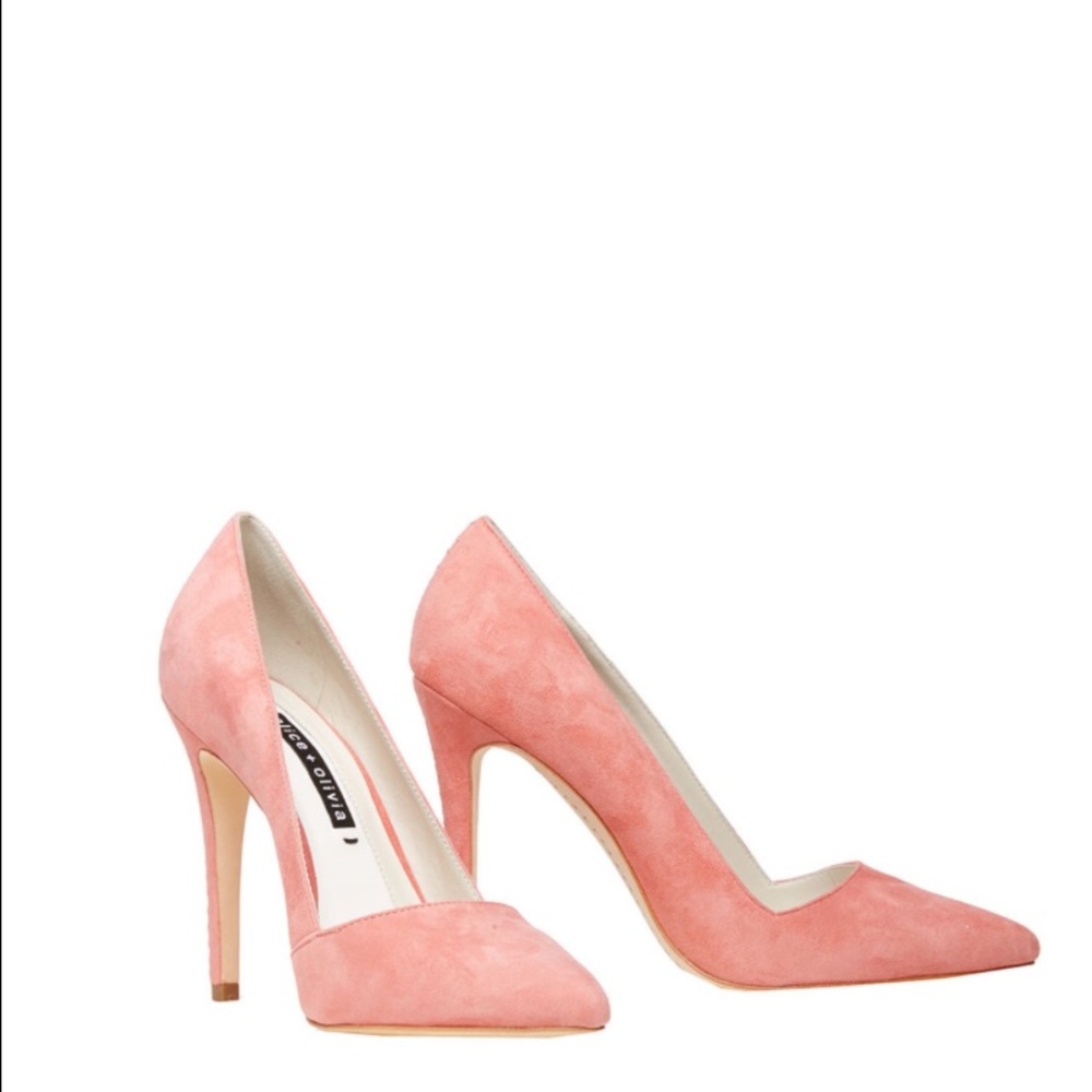 Alice & Olivia Dina suede heels