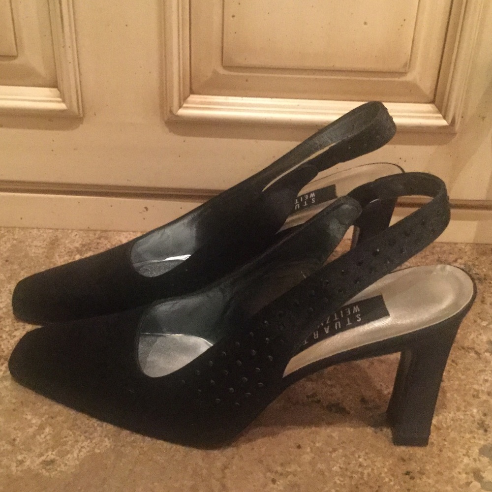 Sale! NIB STUART WEITZMAN Satin -BEDAZZLE - Picture 1 of 4
