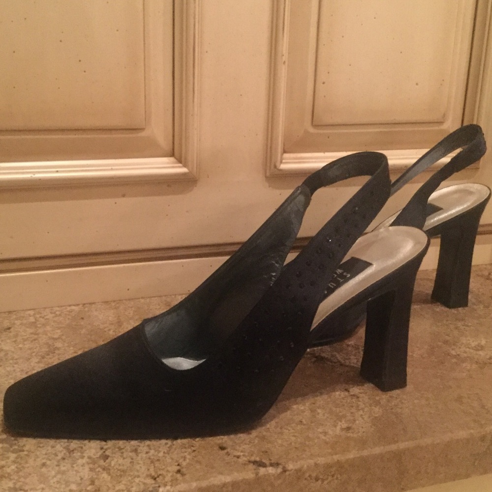 Sale! NIB STUART WEITZMAN Satin -BEDAZZLE - Picture 2 of 4