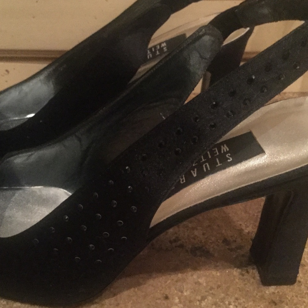 Sale! NIB STUART WEITZMAN Satin -BEDAZZLE - Picture 3 of 4