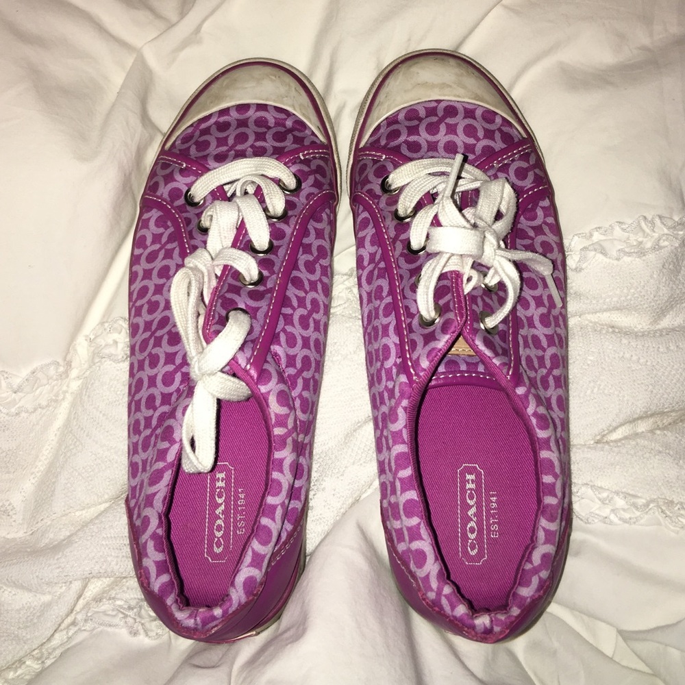 Pink/purple coach sneakers