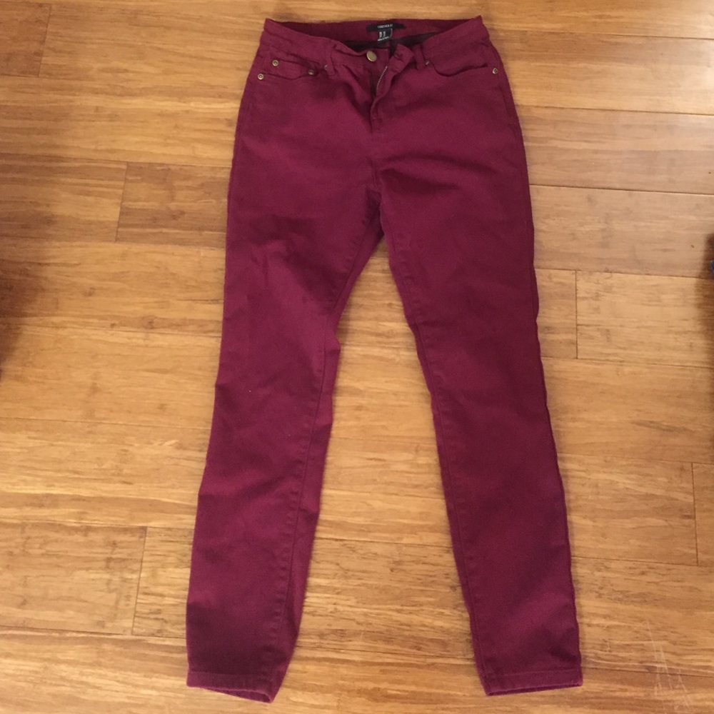 Forever 21 crimson ankle skinny pants