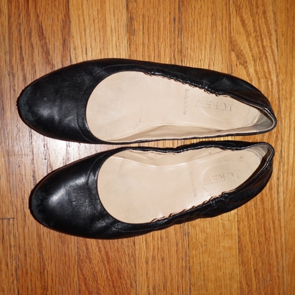 J.Crew Ballet Flat - Black Italian Leather- Sz 6.5