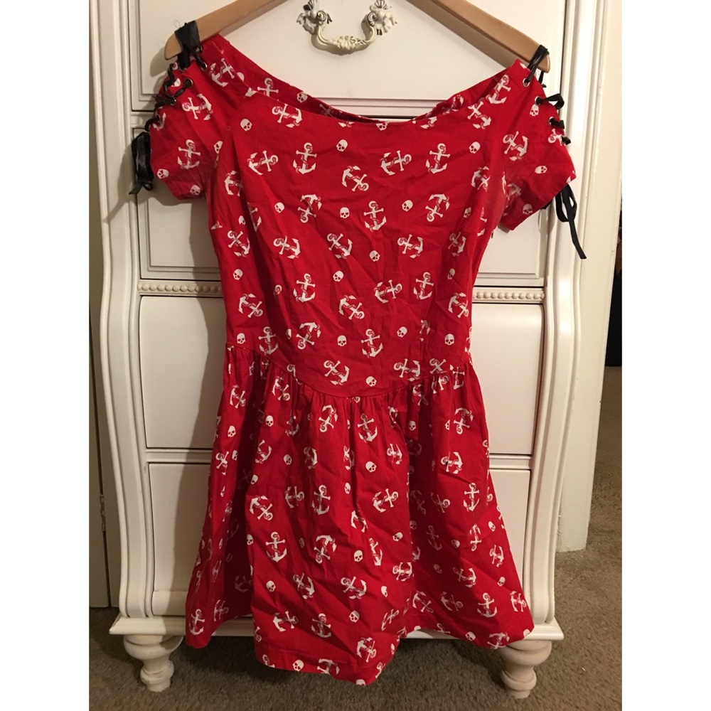 Red anchor dress