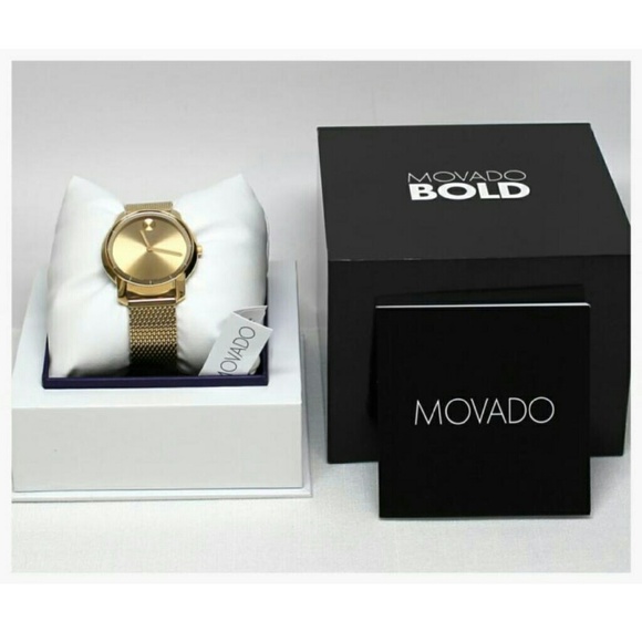 NWT Movado Gold mesh Ladies watch - Picture 2 of 4