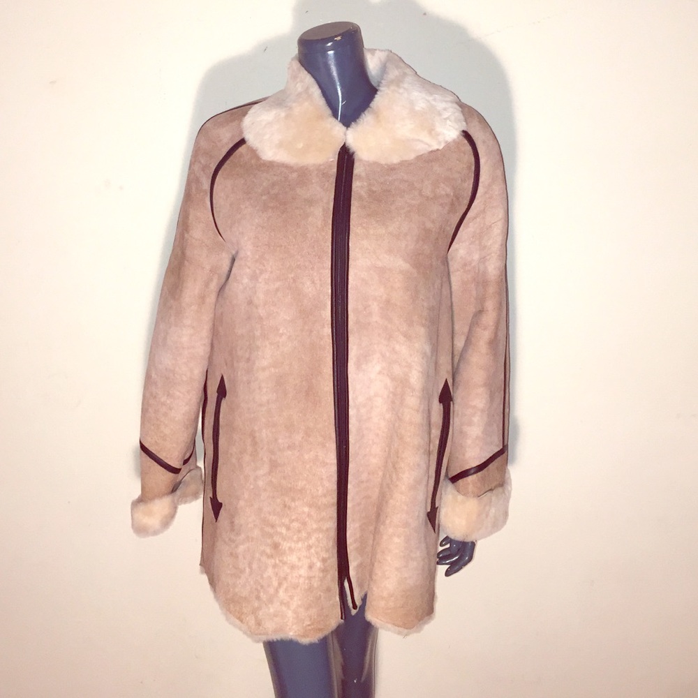 Betty David Artisan Custom Brown Shearling Coat