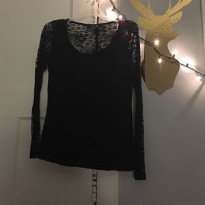 Long sleeved lace back shirt