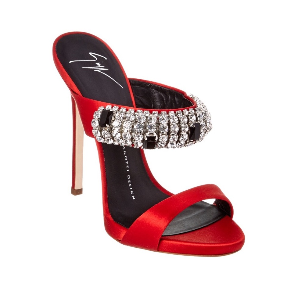 ❗️SOLD❗️Giuseppe Zanotti Women's Red Satin Mule