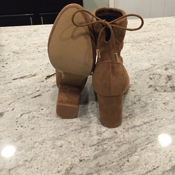 Camel Heeled Ankle Booties - Picture 3 of 3