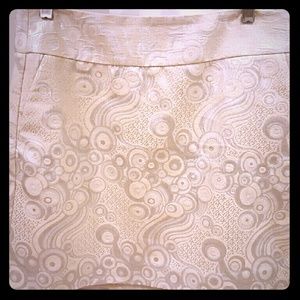 White Jacquard mini skirt