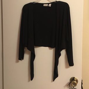 Black Stretchy Half Cardigan that ties in Front