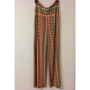 PRINTED PALAZZO PANTS, HIGH WAIST BELL BOTTOM