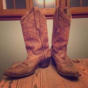 Corral Tobacco Brown Distressed Boots