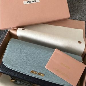 Miu Miu Madras Bicolor continental wallet