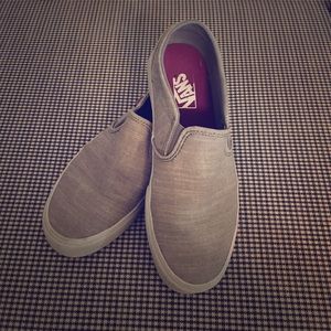 Vans gray slip ons, so cute and comfy!