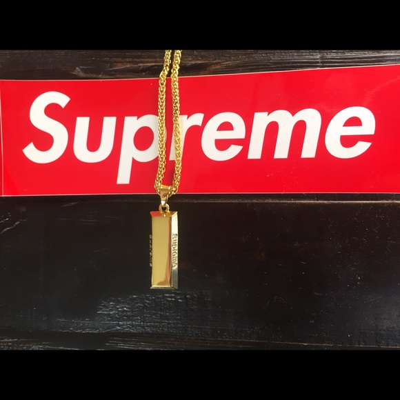 Supreme Other - 18k gold supreme brick chain