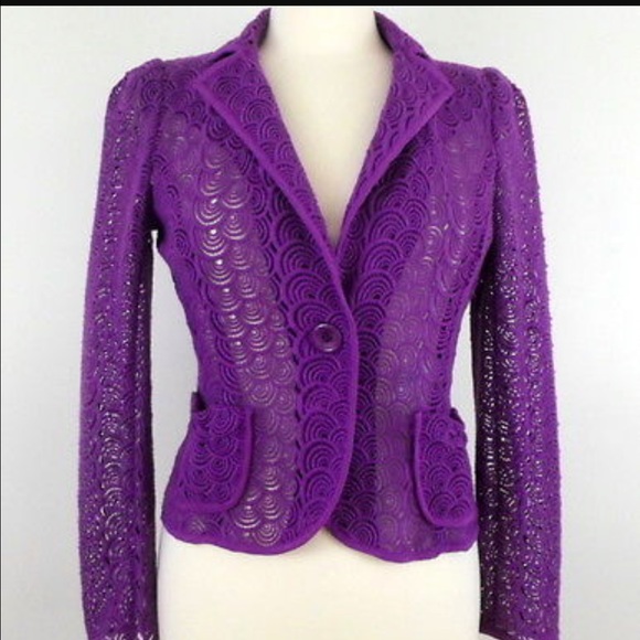 purple lace jacket