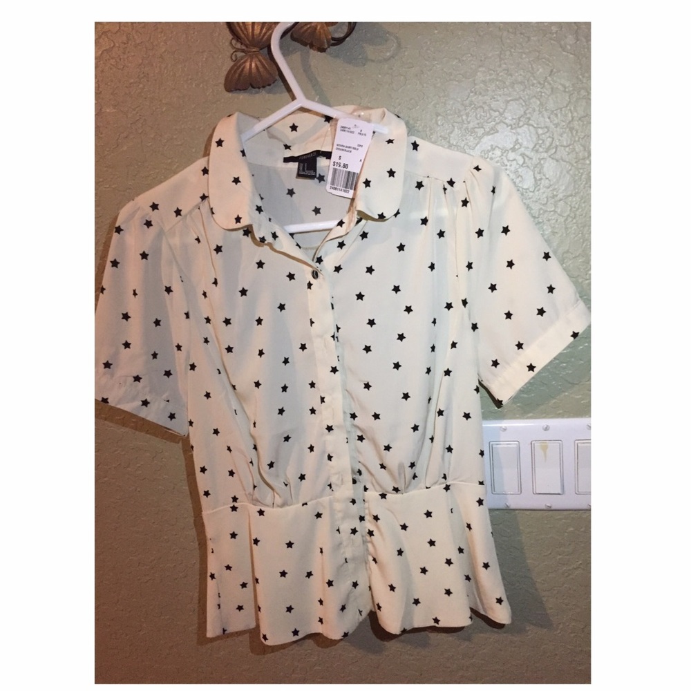 Starry peplum top