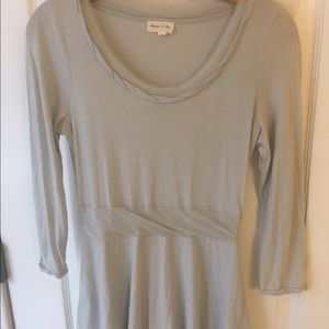Anthropologie gray Peplum Blouse