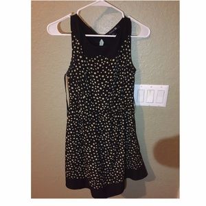 Black and cream polka dot dress