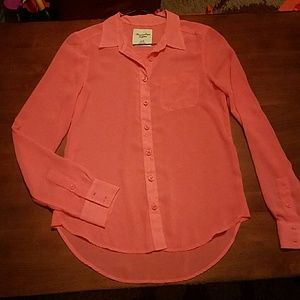 American Eagle button up sheer top