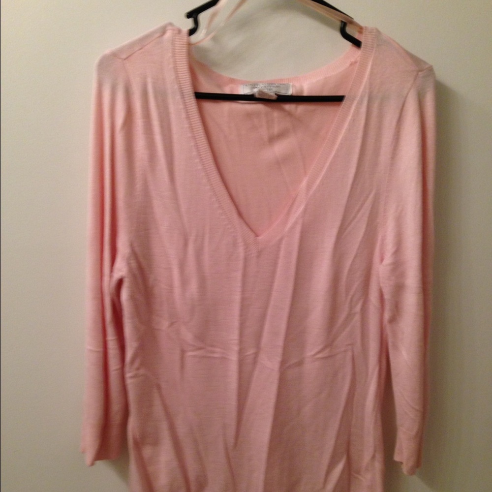 Women's United States Sweater Pink V-neck PXS