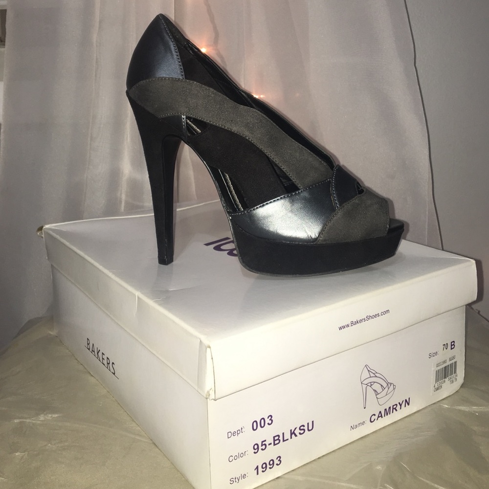 Baker peep toe heels