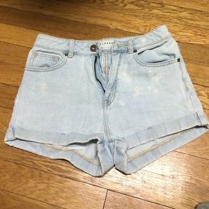 Bullhead high waisted acid wash demin shorts